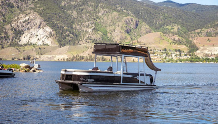 Avalon Double Decker Pontoon Boat in Skaha Lake