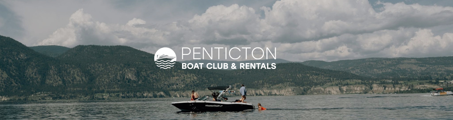 People on boat rented from Penticton Boat Club and Rentals